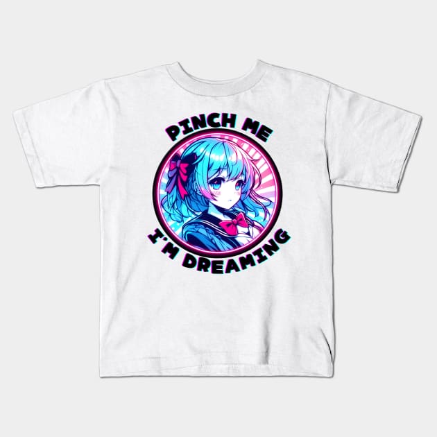 Japanese Anime Neon Otaku Manga Kids T-Shirt by Japanese Fever